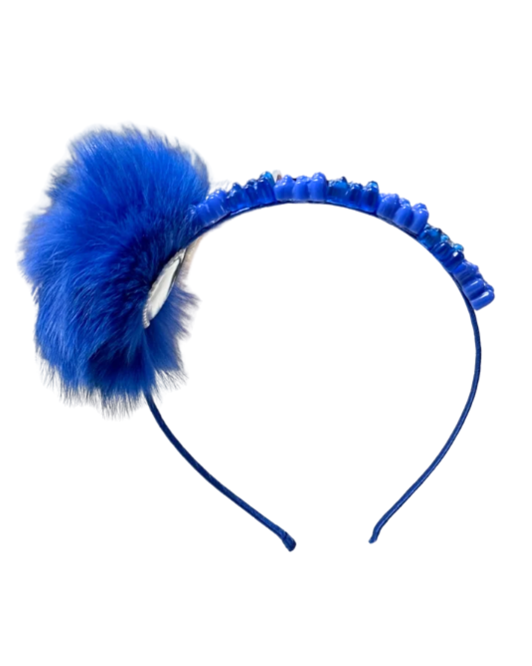 Fur Pom Pom Gummy Bear Headband - Neons