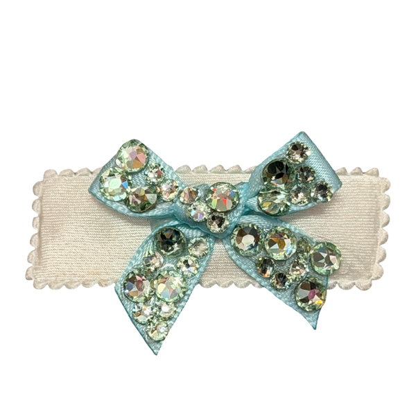 Small crystallized bow clip