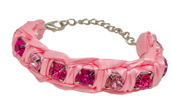 Rhinestone Bracelet In Pink