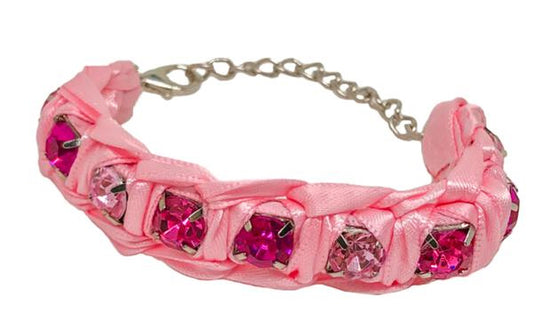 Rhinestone Bracelet In Pink