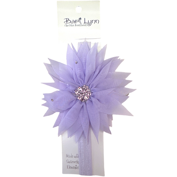 Chiffon edge flower headband