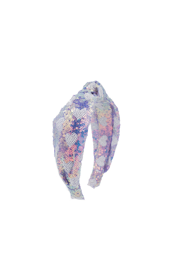 Sequin Heart Knot Headband