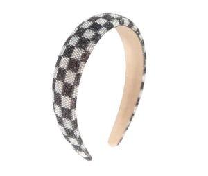 FULLY CRYSTALIZED CHECKERED HEADBAND