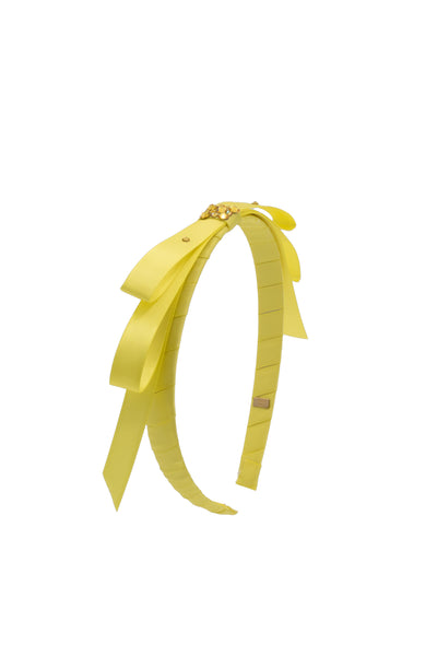 THIN SATIN BOW HEADBAND
