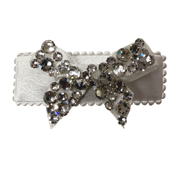 Small crystallized bow clip