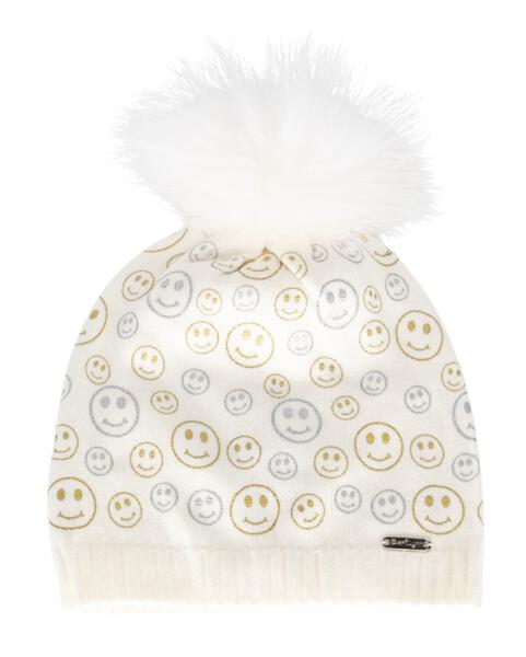Metallic Smiley Face Hat