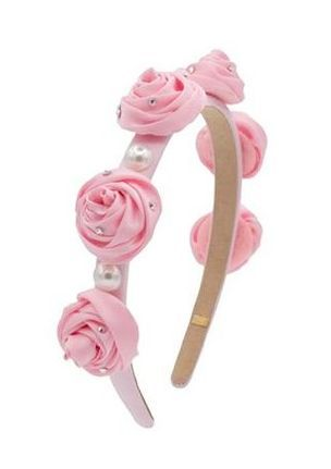 Satin Rose pearl headband