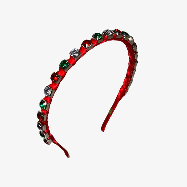 THIN RHINESTONE HOLIDAY HEADBAND