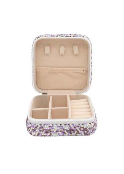 Fully Crystallized Jewelry Box in Multi Purple