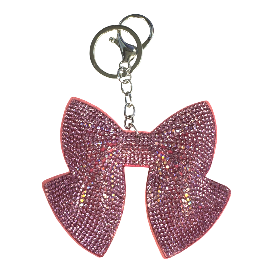 Rhinestone Bow Keychain