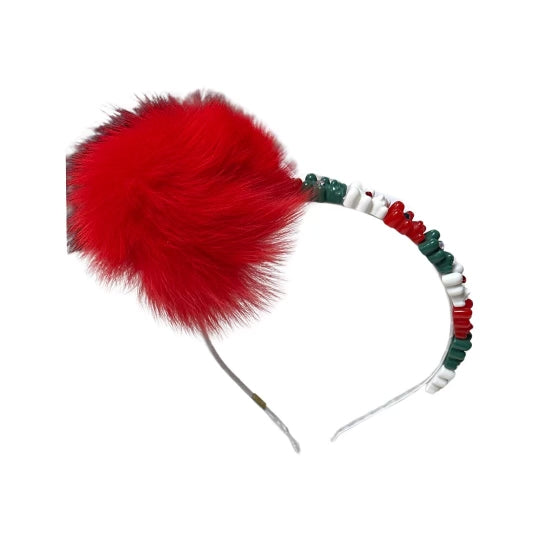 FUR POM POM GUMMY BEAR HEADBAND