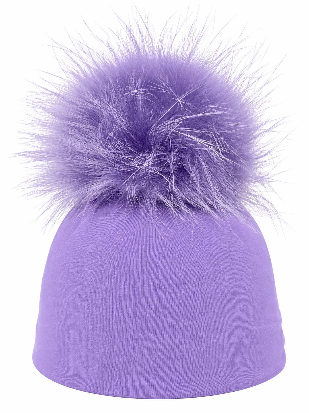 Colorful Cotton Baby Layette With Fur Pom Pom