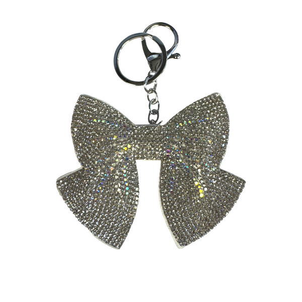 Rhinestone Bow Keychain
