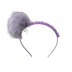 FUR POM POM GUMMY BEAR HEADBAND