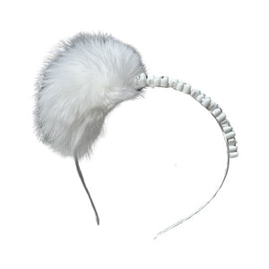 FUR POM POM GUMMY BEAR HEADBAND