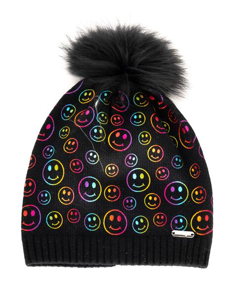 Metallic Smiley Face Hat