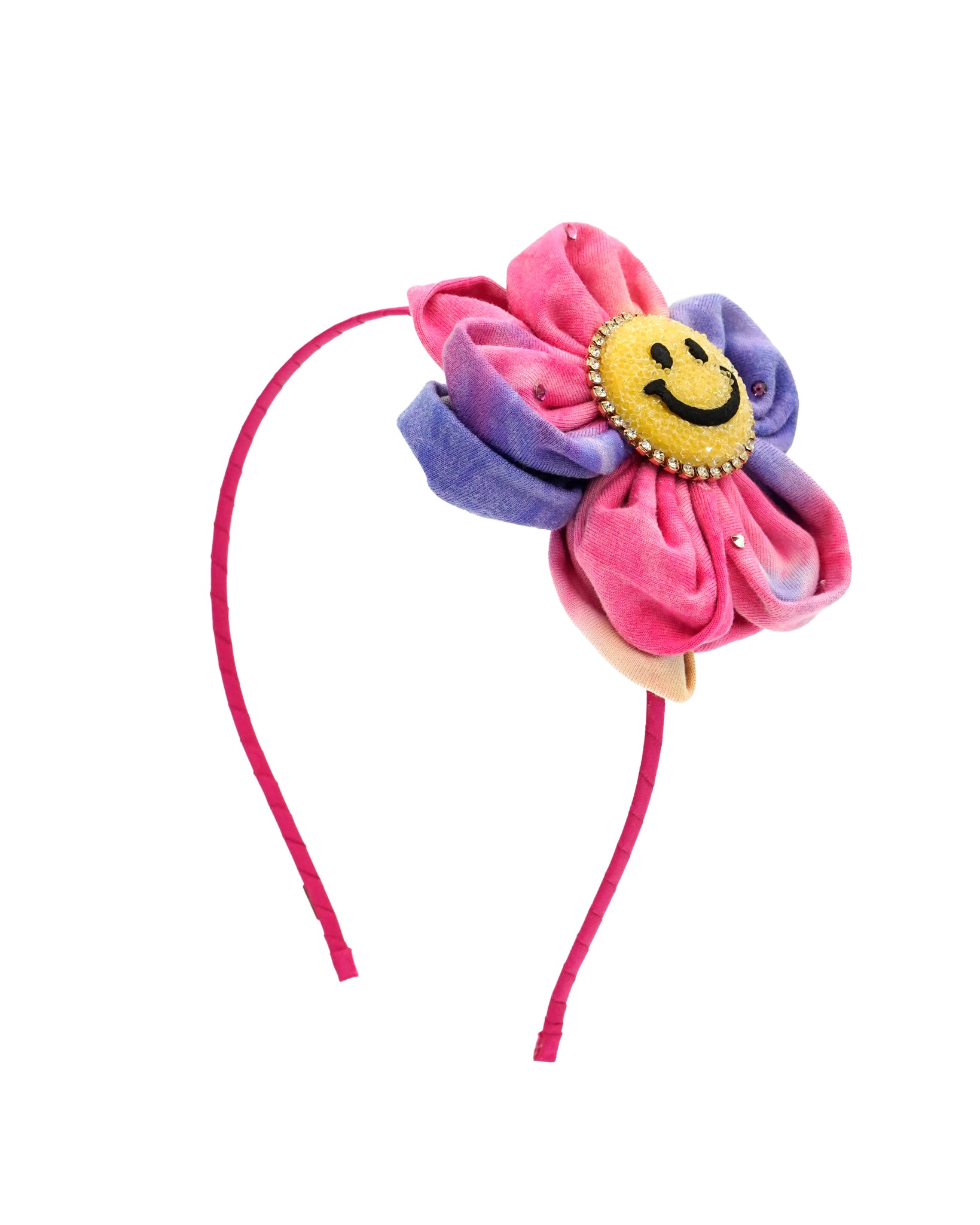 SMILEY FACE TYE DYE HEADBAND