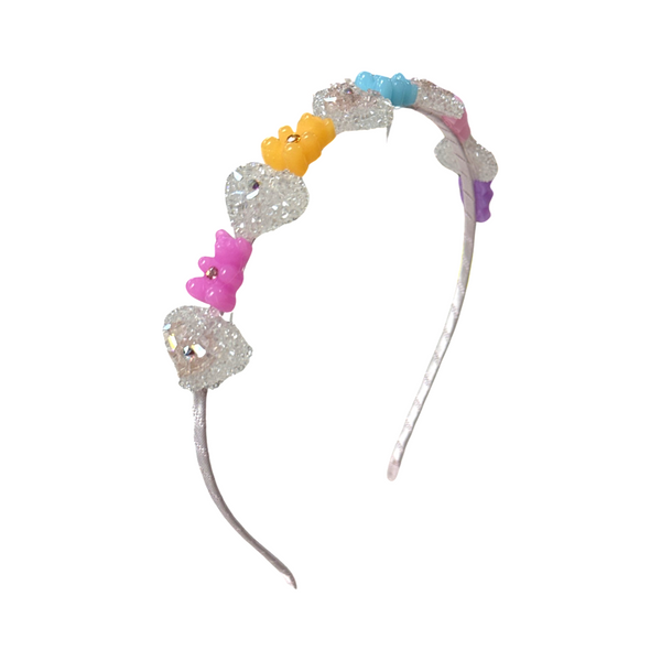 Beaded Heart and Gummy Bear Headband