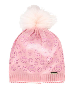 METALLIC SMILEY FACE HAT