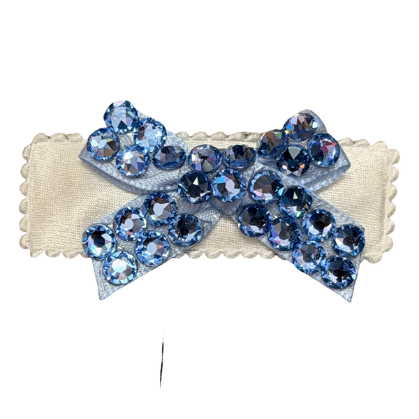 Small crystallized bow clip