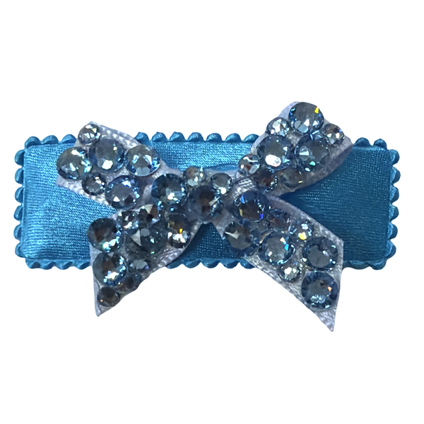 Small crystallized bow clip