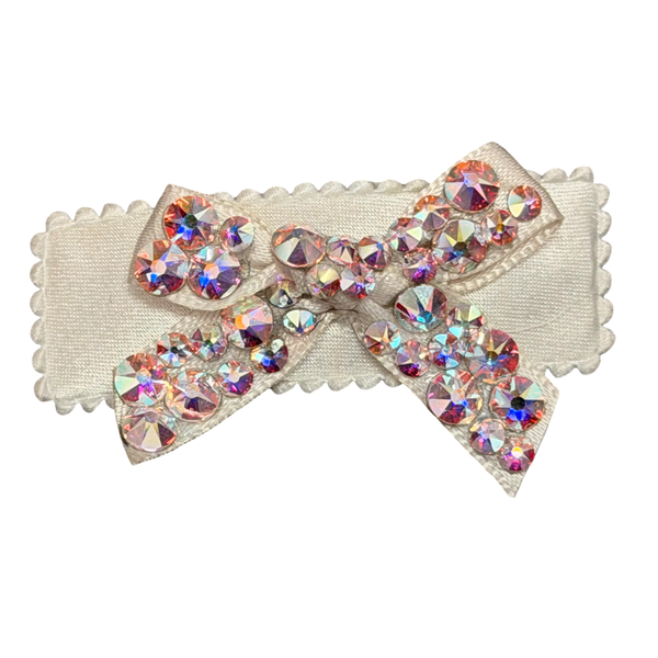 Small crystallized bow clip