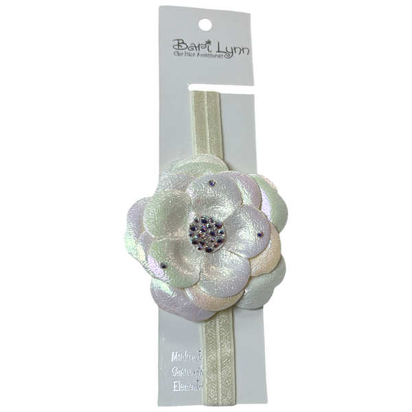 Iridescent flower headband