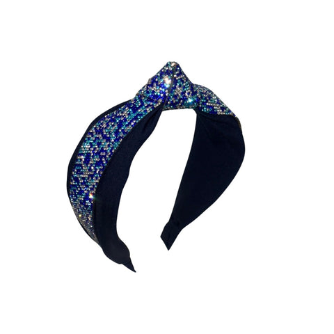 HALF CRYSTAL SATIN HEADBAND