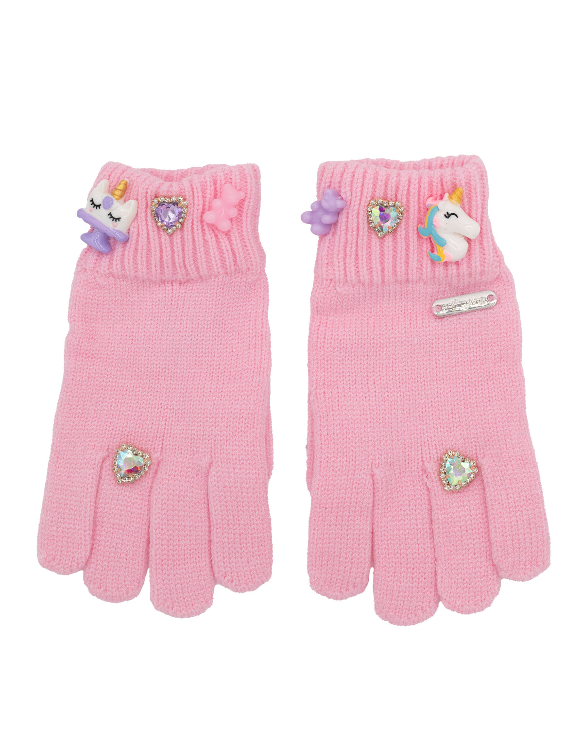 Pink Unicorn Charm Gloves