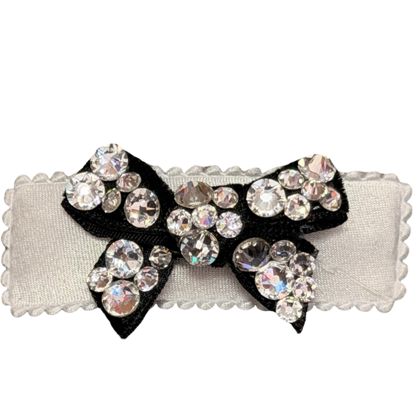 Small crystallized bow clip