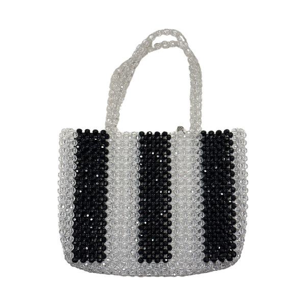 Black And White Beaded Bag