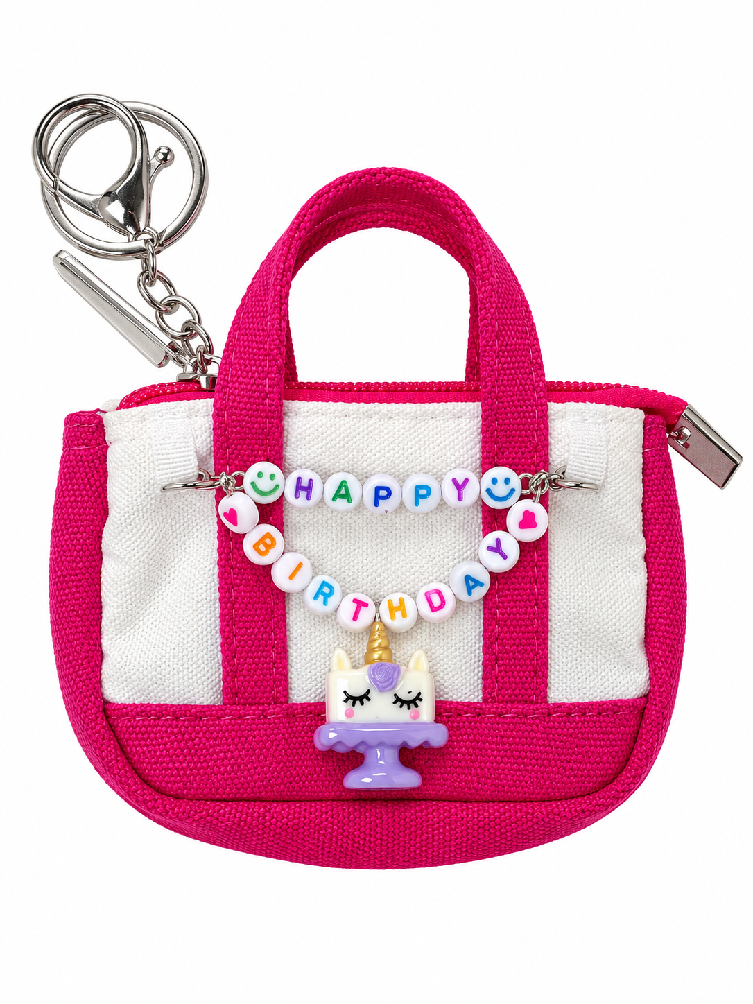 Birthday Mini Canvas Keychain