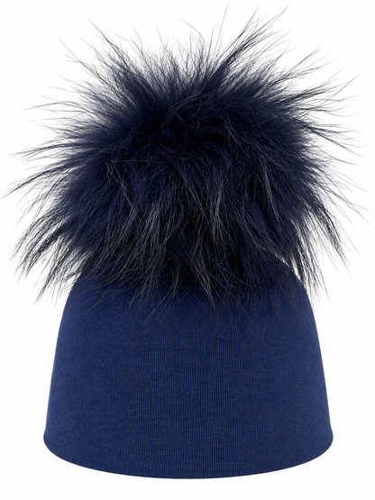 Colorful Cotton Baby Layette With Fur Pom Pom