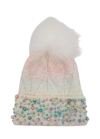 Pearl Cuff Ombre Winter Hat