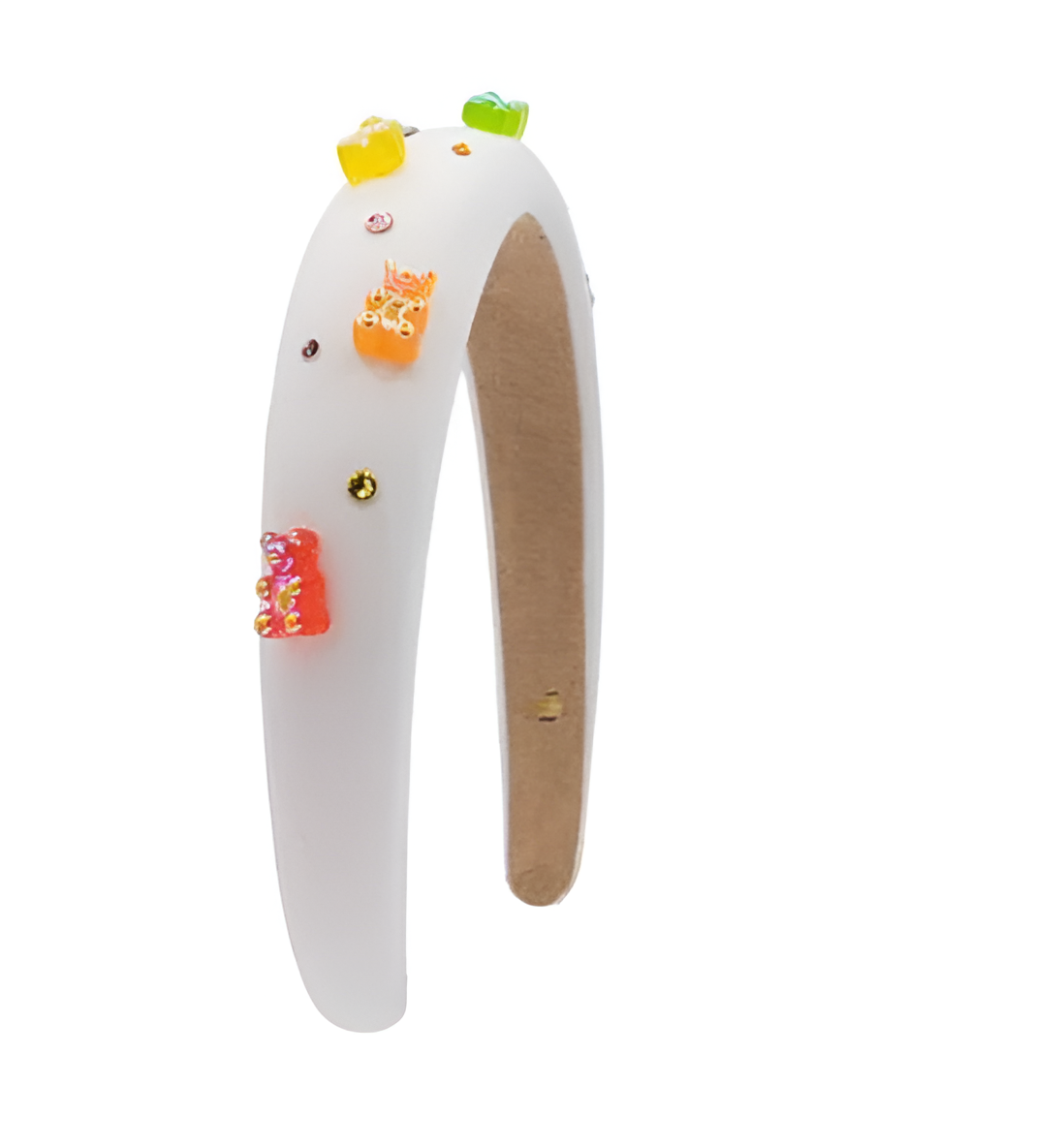 Padded Gummy Bear Headband in White