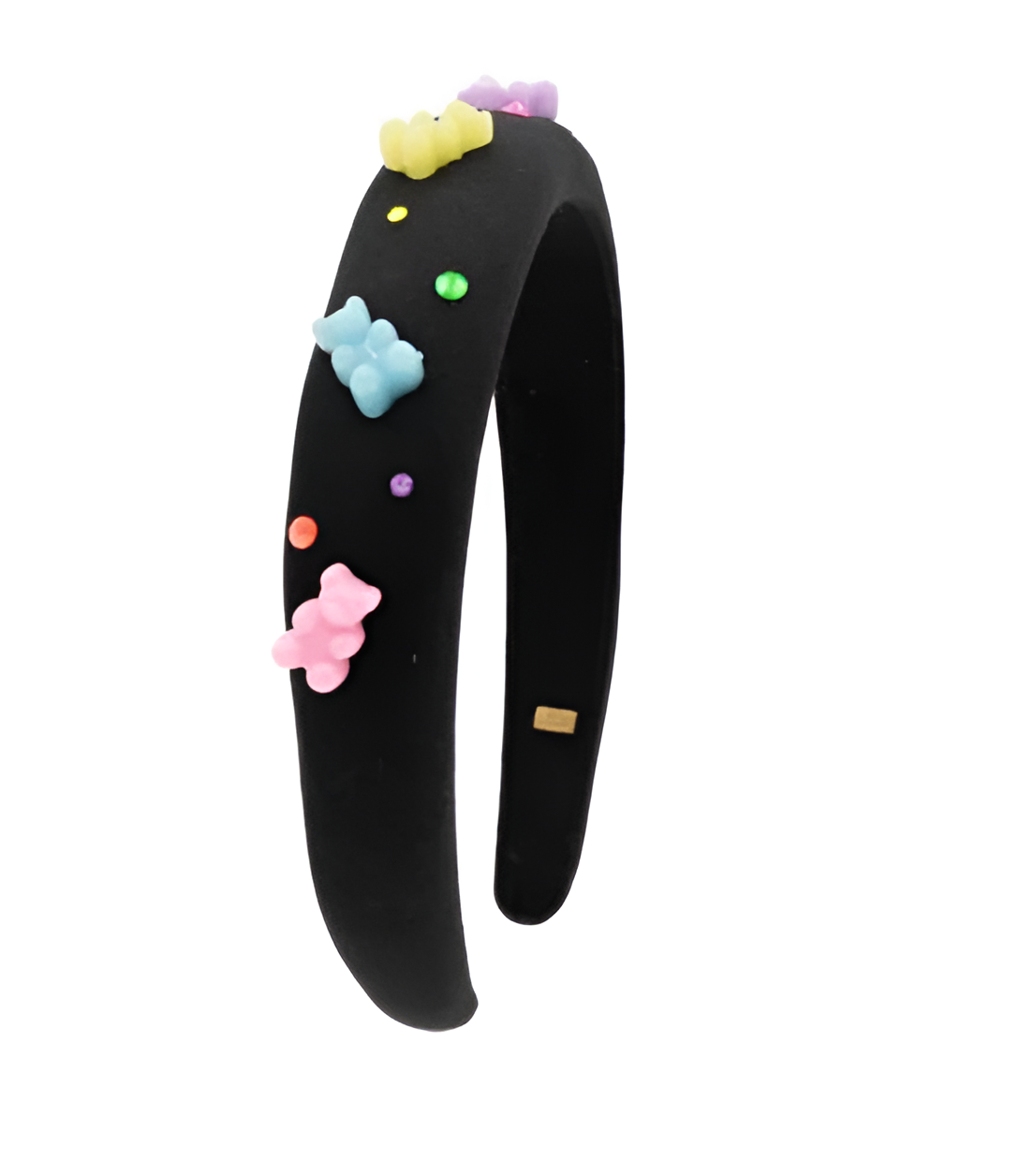 Padded Gummy Bear Headband in Black