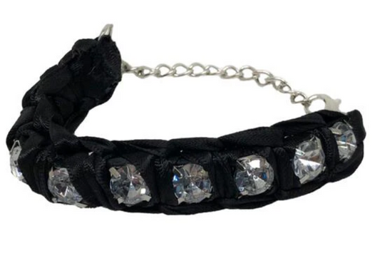 Rhinestone Bracelet In Black