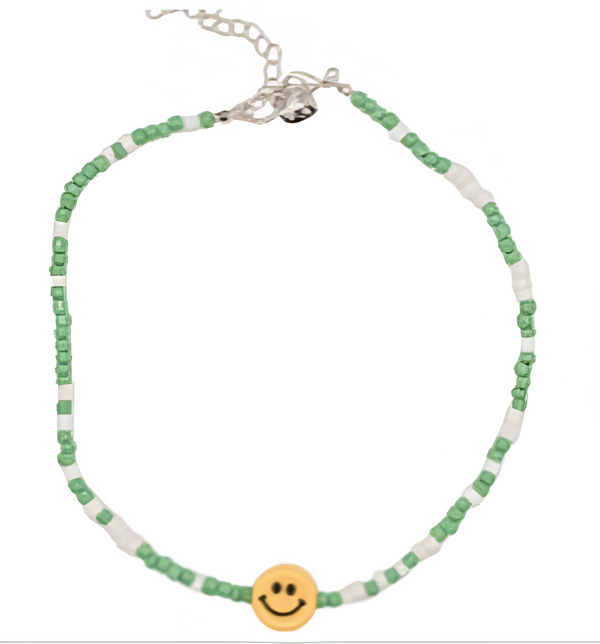 Smiley Necklace In Green