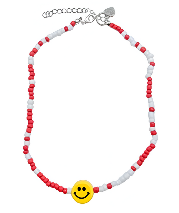 Smiley Necklace In Red