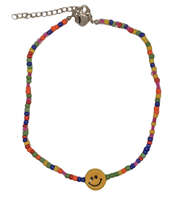 Smiley Necklace In Rainbow