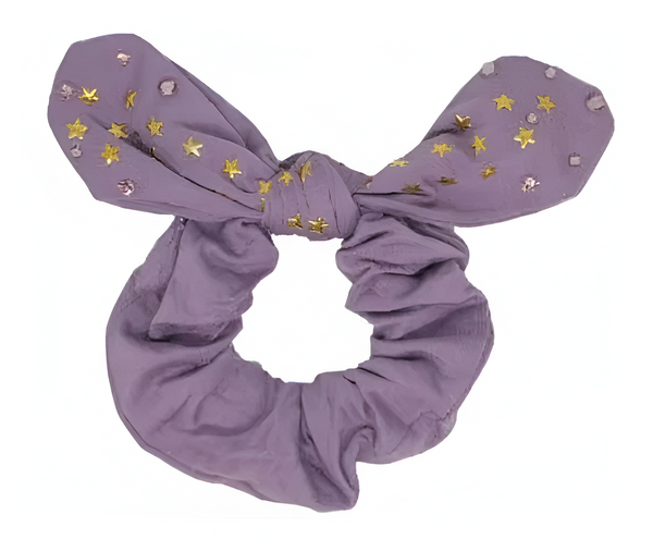 Lavender Cotton Star Scrunchie