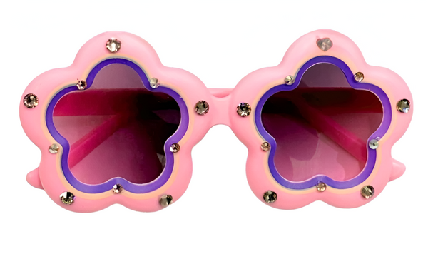 Flower Sunglasses In Light Pink