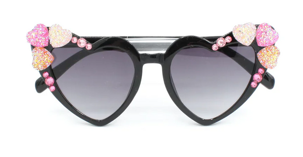 Heart Sunglasses with Heart Charms