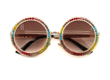 Round Rainbow Crystal Sunglasses