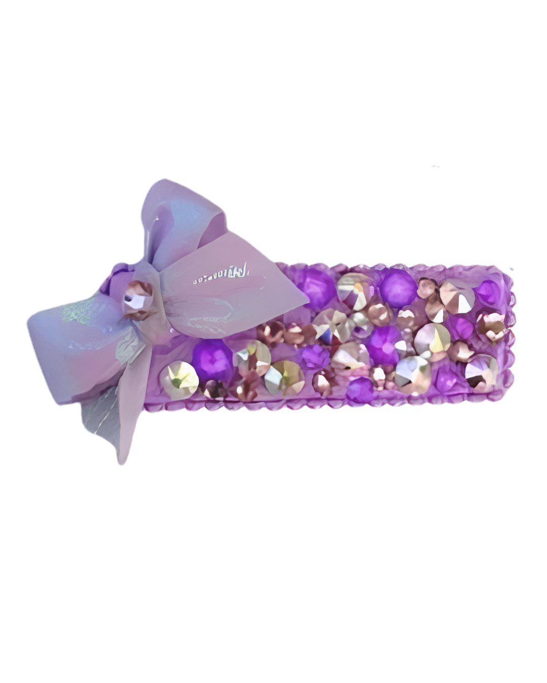 Shimmer Bow Fully Crystal Clip