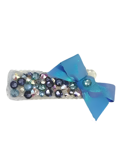 Shimmer Bow Fully Crystal Clip