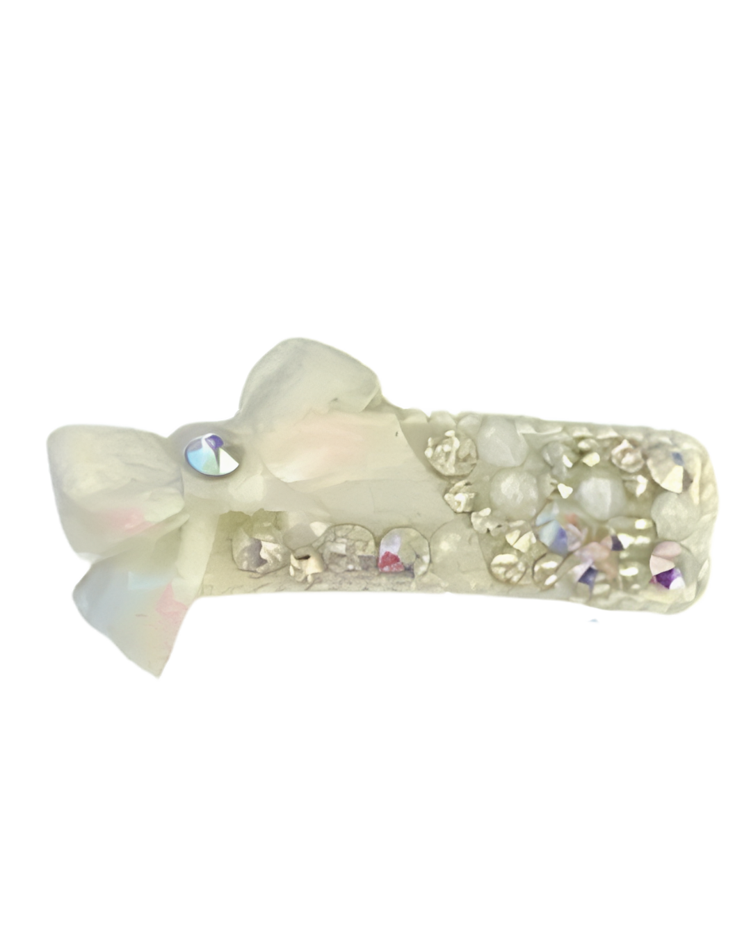 Shimmer Bow Fully Crystal Clip