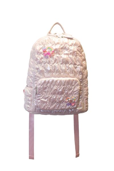 Light Pink Quilted Charm Backpack