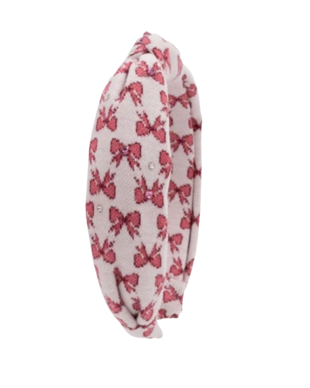Crystallized Cotton Bow Print Knot Headband