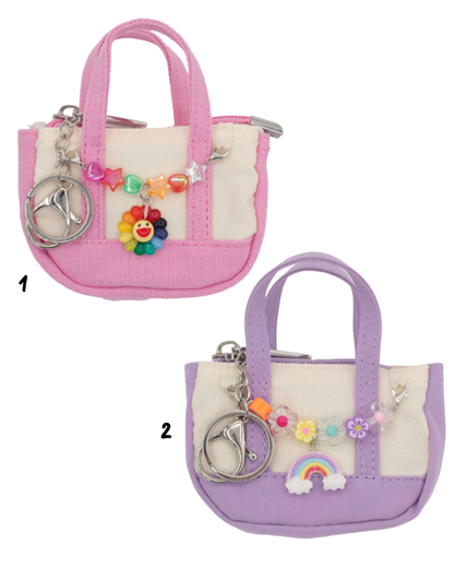 Mini Canvas Bag Keychains